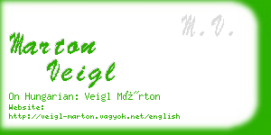 marton veigl business card